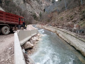 SP 209 Valnerina - spostamento del fiume Nera nel suo alveo originale, 19/01/2018