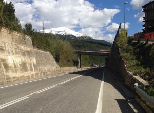 SS4, rifacimento pavimentazione stradale a Accumoli (Amatrice), 20/09/2017